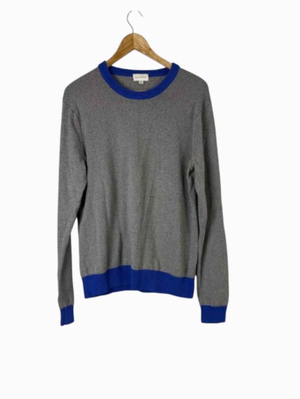 Club Monaco Gray Sweater with Blue Trim